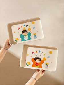 MODERN SWEETHOME | Family And Child Dining Tray Rectangular