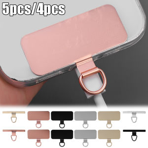 5-1pcs Stainless Steel Phone Tether Patch Mobile Phone Lanyard Phone Tether Tab Phone Strap Replacement Lanyard Safety Connect Piece Phone Lanyard Anti-Loss Piece
