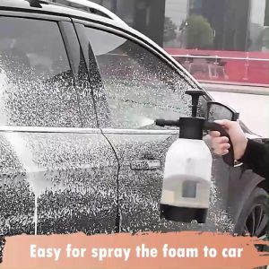 CAROCITY 2000ML Foam Wash Car Spray Bottle High Pressure Spray Gun Manual Air Pressure Water Jet For Garden Car Wash