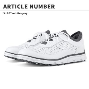 PGM Mens Golf Shoes Ultra Breathable Casual Sport Shoes No Tie Knob Shoelaces Summer Collection Fashionable Golf Footwear