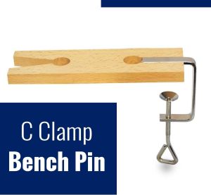 Professional Jewelry Bench Pin Clamp Wooden V-Slot Workbench Tool for Polishing and Cutting Jewelry Making
