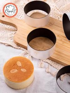 แม่พิมพ์ขนมปังกลมไม่ติดขนาดใหญ่รูปร่างดรัมเครื่องทำโดนัทอลูมิเนียมอัลลอยด์เครื่องมืออบครัวดอกไม้ยี่ห้อสไตล์ญี่ปุ่น