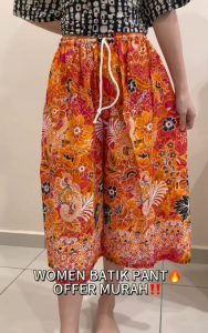Seluar Batik Pendek/Women Shorts Batik Print/Batik Short Pant/Premium Quality/Palazzo Pant/Elephant Shorts/New Arrival