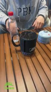 BRS 61 Jet Boil Camping Pot Stove withHeat Exchanger Portable Gas Stove QuickBurn Coffee Cup Furnace BackpackingCamp Burner