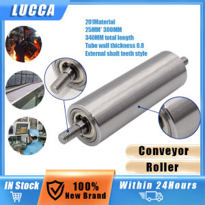 25mm * 300mm 500mm 800mm Carbon Steel Conveyor Roller for Printing Electronic Factory Replaceable Assembly Line Part