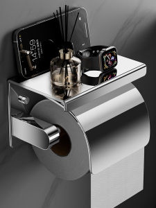 ชั้นวางกระดาษชำระสแตนเลส ติดผนัง ไม่ต้องเจาะ ชั้นวางกระดาษชำระ ชั้นวางกระดาษ ชั้นวางกระดาษทิชชู่ สำหรับห้องน้ำ ชั้นวางกระดาษทิชชู่แบบติดผนัง