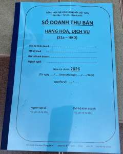 S1a (Nhóm 1 - 100 tờ 200 trang in 2 mặt) Sổ doanh thu bán hàng hoá dịch vụ