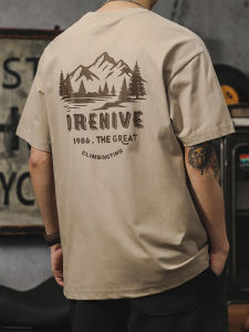 American-Style Short Sleeve Mens Summer Popular New Print T-Shirt Three-Piece Needle Heavy Weight Pure Cotton Crew Neck T-shirt Half Sleeve Tops