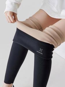 Thickened Fleece Yoga Pants Womens Autumn Winter Sports Trousers Slimming Abdomen Outerwear Large Size Base Layer Pants