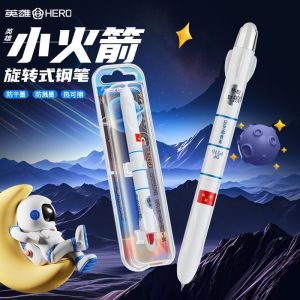 HERO | Bút Máy Xóa Được Bằng Nhiệt Hero P376 Mini Rocket Ngòi Bút Ẩn Hộp Mực Thay Thế Được Thép Không Gỉ Loại Tiêu Chuẩn Ngòi Viết 0.38mm