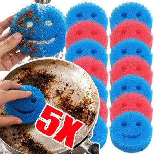 10Pcs High Density Magic Eraser Kitchen Sponge / Colorful Strong Decontamination Dish Washing Scrub Pad / Smart Temperature Response Cleaning Sponge