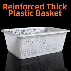 Rectangle Thickened Plastic Kitchen Basket Perforated