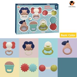 Baby Rattle Teether Set Early Learning New Born Toy Gift Mainan Bayi 婴儿牙咬胶新生儿套装