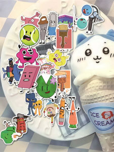 สติ๊กเกอร์คอมพิวเตอร์ ตู้เย็น แก้วน้ำ กระดาษโน้ต กระเป๋าเดินทาง แก้วน้ำรักษาอุณหภูมิ แผ่นป้องกัน ลายการ์ตูนน่ารัก 50 แผ่น