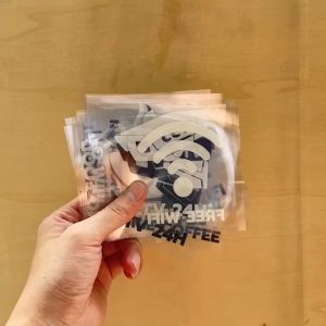 ไอคอนสัญลักษณ์เครื่องหมายห้ามต่างๆ เป็นสติกเกอร์ไดคัทพื้นใส แบบมีข้อความ