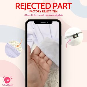 Tudung Sekolah Awning Scuba Berdagu Getah Reject Tudung Sicomel Original