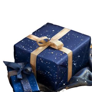 Red Wedding Gift Wrapping Paper Gold Stamping Birthday Present Packaging Large Size Christmas Gift Box Ribbon Book Bouquet Wrapping