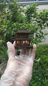 Nhà 2 tầng mini. phụ kiện trang trí tiểu cảnh non bộ bể cá...( chất liệu bột đá)