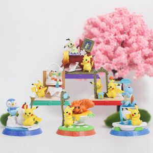 DUODUOBAO | Commemorative Edition Pokémon Action Dolls Pikachu and Friends Series Blind Box Anime Models Desktop Decorations Toys Gifts