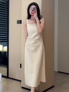 Slim Fit Summer New Style Womens Dress with Outerwear Two-Piece Set High Waist Strapless Long Skirt Elegant And Slimming