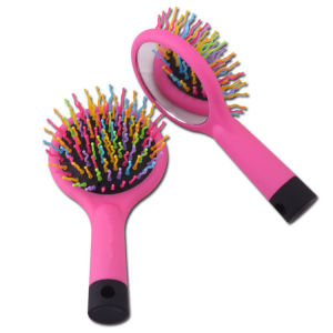 Colorful Anti-Static Massage Comb Creative Airbag Hairdressing Brush Korean Style Childrens Rainbow Airbag Comb with Mirror