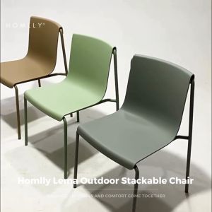 Homlly Lema Outdoor Stackable Chair