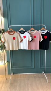 BL20815 Love Logo Basic Knit Top