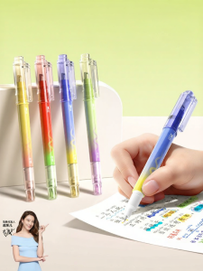 MPRINCE | Fine Double-Head Fluorescent Marker Overlap Coloring Toxic-Free