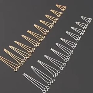 Charm gắn đồ handmade làm móc khoá bằng sắt không gĩ mạ màu trắng niken gắn phụ kiện DIY