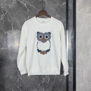Thickened Fleece Mens Casual Hoodie round Neck Printed Towel Embroidery Loose Fit Autumn Winter Spring Street Style Top