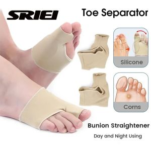 SRIEI 1Pair Big Toe Separator Orthopedic Correction Socks  Hallux Valgus Feet Care Pain Protect Relieve Bone Thumb Sleeve Cloth Bunion Corrector