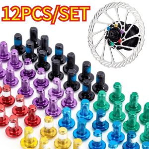 12pcs Bicycle Disk Brake Rotor Bolts T25 MTB Bike Brakes Disc Screws M5 Stainless Steel Prevent Loosening Bike Fixing Bolts
