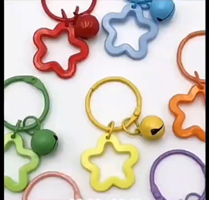 【Local Seller】5PCS Colorful Five-pointed Star Acrylic Keychain Pendant Candy Color Case Pendant Small Fresh Couple Bag