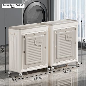 Large Capacity Foldable Lidded Storage Box with Wheels