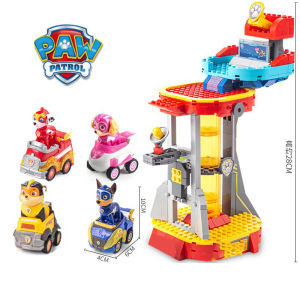 Paw Patrol Patrulha Canina Lookout Tower Rescue Chase Skye Knight Series Pullback Car Command Center Watchtower Kids Toys Gifts