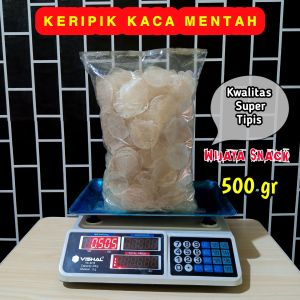 Keripik Kaca Mentah kiloan Murah 1kg putih garing tipis siap olah tidak bau asem
