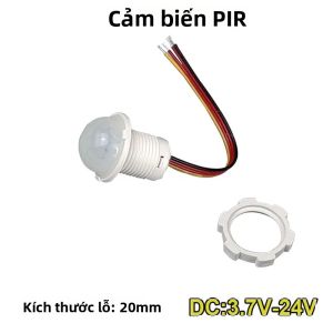 Công Tắc Cảm Biến Chuyển Động Hồng Ngoại PIR Chế Độ Kép Lỗ 20mm DC3.7V-24V Điều Khiển Ánh sáng/Chế Độ Ban Đêm Cảm Biến Chuyển Động Cơ Thể Người 24/7