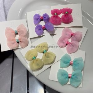 Baby Hair Clips Set of 2 Butterfly Knot Duckbill Clip Small Forehead Clip Ball Headband Spring Summer New Style Hair Accessories