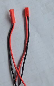 10cm Kabel Konektor Connector Red JST Merah 2Pin Silicone 20AWG untuk Lipo Baterai Kabel