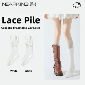 NEARKINS | Lace Breathable Miu Style Ballet Thigh High Socks