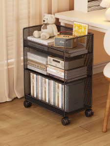 WUBUWEI | Movable Side Storage Shelf Book Cart