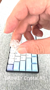 SKYSHIU DRINKEY Switch Crystal V3 5 PIN Linear 52g Pre-lubed Keyboard Switch Spring length 22mm  10/35 PCS  mechanical keyboard professional switch RGB lighting effect several times improved