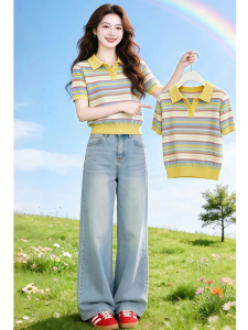 Shalldoer | Casual Color Block Stripes Slim Fit Summer Polo Shirt