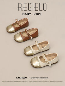 สไตล์เจ้าหญิง นุ่ม รองเท้า Bottom Bean Bean สําหรับสาวน้อย ฤดูใบไม้ผลิ ฤดูใบไม้ร่วง ใหม่ ทันสมัย รองเท้าเด็กหัวกลมพื้นยาง