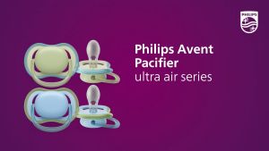 Philips Avent Ultra Soft Air Orthodontic Silicone Soother/Pacifier/Puting Baby (0-6M/6-18M) - 2Pcs - Berry, BPA-Free, FlexiFit Technology, Rounded Shield for Comfortable Soothing