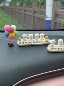 汽车摆件临时停车号码牌新款可爱小羊女孩车用挪车电话牌车载饰品Car ornament temporary parking number plate new cute little lamb girl car use mobile phone plate car accessories