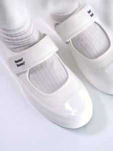 VEEMES | Summer White Thick Heel Canvas Shoes