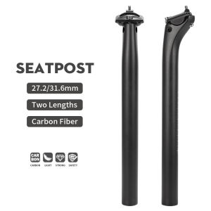 TOSEEK Carbon Seatpost 27.2 31.6mm Length 400mm Offset 20mm MTB Road Bike Seat Post Seat Tube Bicycle Parts MTB Carbon Canoe