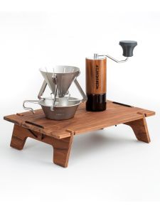 Lightweight Portable Teak Wood Coffee Table Quick Assembly Outdoor Camping Picnic BBQ Beach Small Tea Table Fine Camping