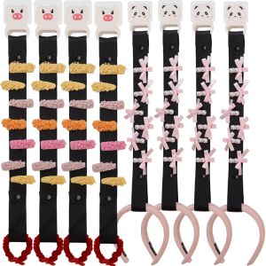 5ชิ้นที่จัดระเบียบโบว์ผูกผมที่ยึดเชือกกิ๊ฟหนีบผมที่แขวนเก็บของสายคล้องประหยัดพื้นที่ในบ้าน